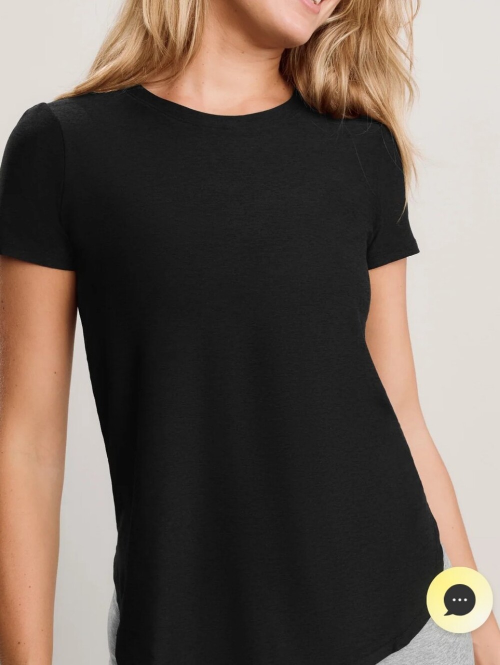 Beyond Yoga Black Featherweight On the Down Low Short Sleeve Tee - Picture 3 of 6
